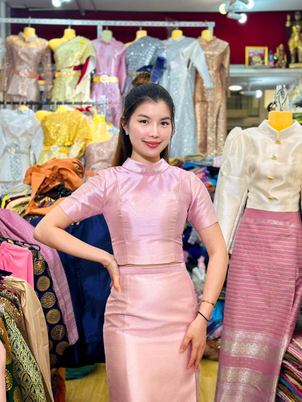 ชุดไทยบรมพิมานประยุกต์ (แขนบัว)